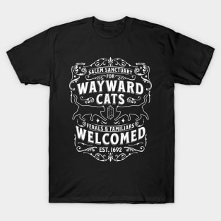 Witch Salem Sanctuary For Wayward Black Cats 1692 Halloween T-Shirt